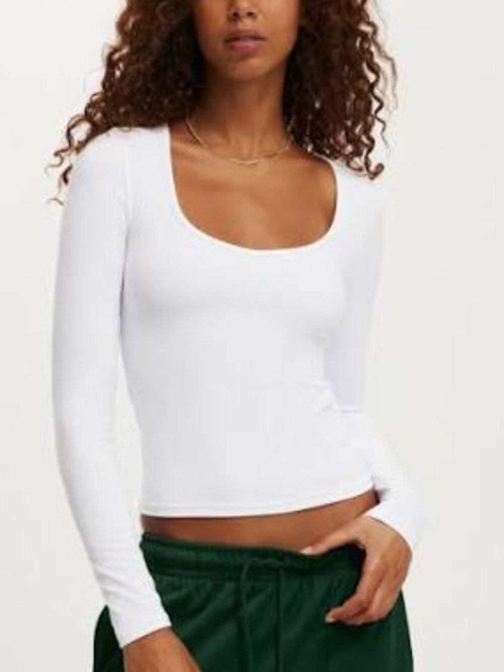 Cotton On Hold Me Long Sleeve Top White Size XS NWT